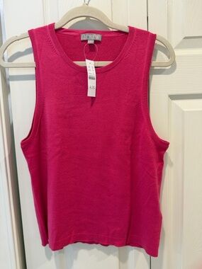 J. Crew Sleeveless Knit Tank — Fuchsia Pink